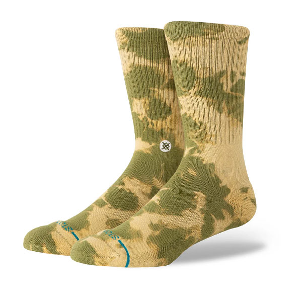 【STANCE】SPOTTY DYE CREW Olive スタンス 靴下 スケートボード スケボー SKATEBOARD