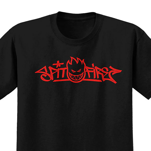【SPITFIRE】VINZ S/S TEE black　スピットファイアー Tシャツ 半袖 スケートボード スケボー SKATEBOARD