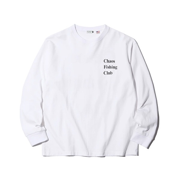 Chaos Fishing Club】LOGO T-SHIRT L/S white カオスフィッシング