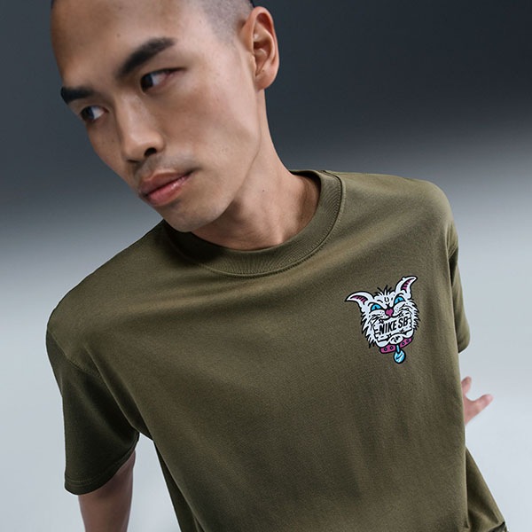 【NIKE SB】MAX90 SKATE S/S TEE カラー:medium olive HV2189-222 ナイキ エスビー Tーシャツ 半袖 スケートボード スケボー SKATEBOARD