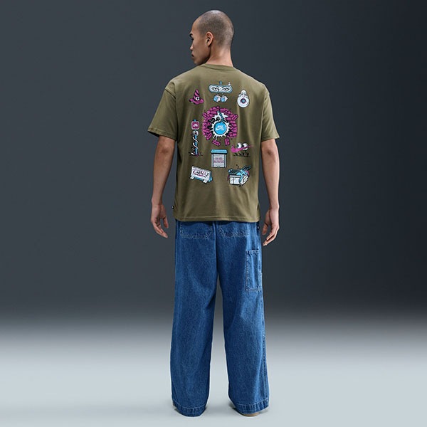 【NIKE SB】MAX90 SKATE S/S TEE カラー:medium olive HV2189-222 ナイキ エスビー Tーシャツ 半袖 スケートボード スケボー SKATEBOARD