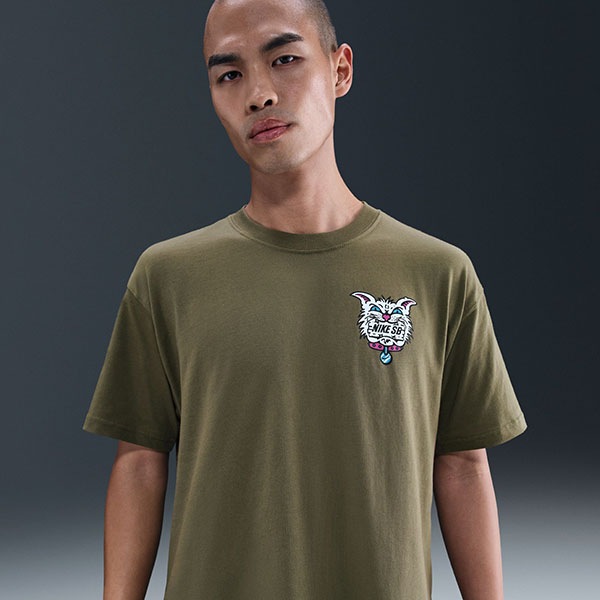 【NIKE SB】MAX90 SKATE S/S TEE カラー:medium olive HV2189-222 ナイキ エスビー Tーシャツ 半袖 スケートボード スケボー SKATEBOARD