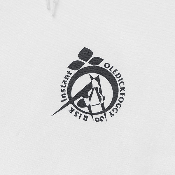 【OLEDICKFOGGY×RISK×INSTANT】MOOSE HOODIE white インスタント パーカー スケートボード スケボー SKATEBOARD