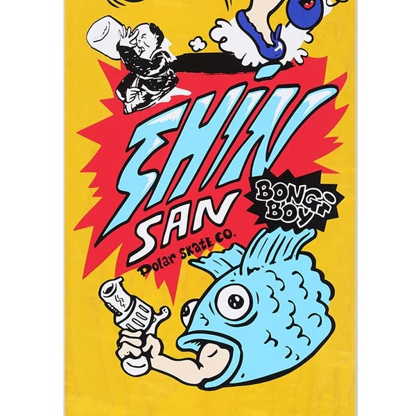 【POLAR】Shin Sanbongi BONGI BOY YELLOW 8.25インチ　ポーラー スケートボード スケボー デッキ  SKATEBOARD DECK