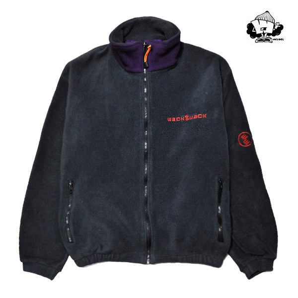 【WACKWACK】REMAKE FULLZIP FLEECE charcoal スケートボード スケボー SKATEBOARD  ワックワック トップス フリース