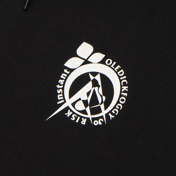 【OLEDICKFOGGY×RISK×INSTANT】MOOSE HOODIE black インスタント パーカー スケートボード スケボー SKATEBOARD