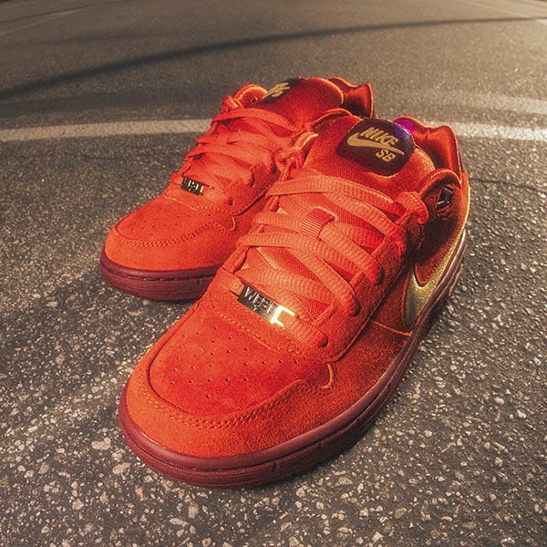 【NIKE SB】PAUL RODRIGUEZ ZOOM AIR LOW QS カラー:habanero red/club gold IQ5648-600 ナイキ エスビー ポール・ロドリゲス スケートボード スケボー シューズ 靴 スニーカー SKATEBOARD SHOES