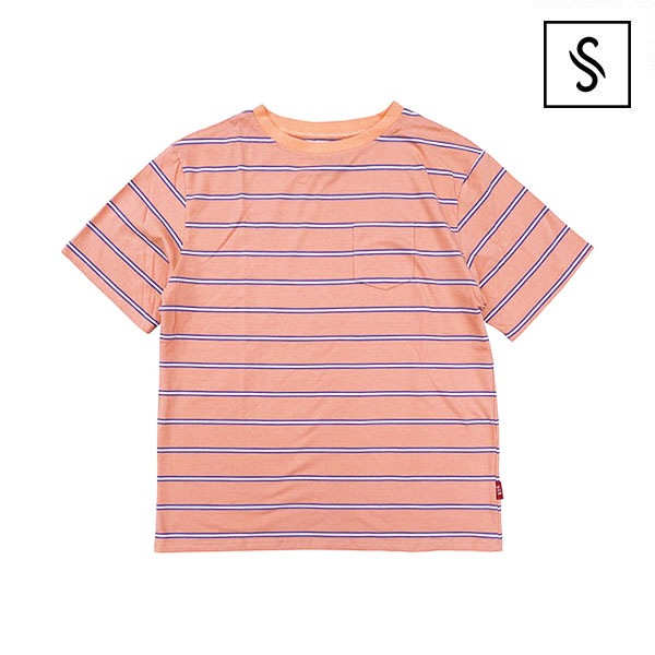 【S.U.R】BORDER S/S TEE カラー:pink シュルリアル ティーシャツ 半袖 スケートボード スケボー SKATEBOARD