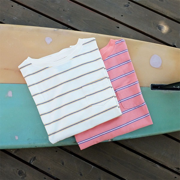 【S.U.R】BORDER S/S TEE カラー:pink シュルリアル ティーシャツ 半袖 スケートボード スケボー SKATEBOARD