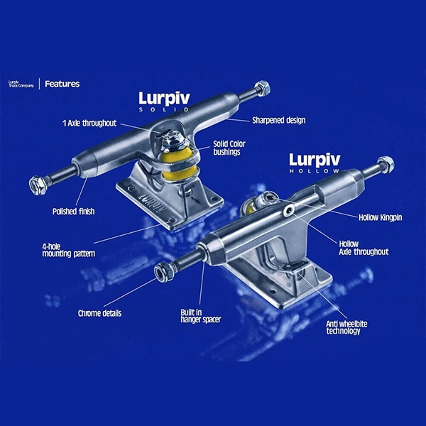 【LURPIV】SOLID POLISHED  ラーピヴ トラック TRUCK  スケートボード スケボー SKATEBOARD