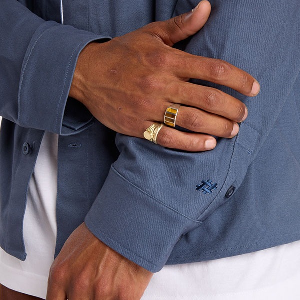 【NEW BALANCE NUMERIC】NB NUMERIC BUTTON UP SHIRTS MT53701 カラー：vintage indigo (VTI)　ニューバランス ヌメリック シャツ スケートボード スケボー SKATEBOARD