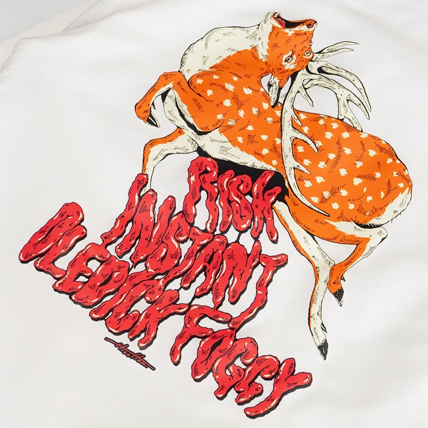 【OLEDICKFOGGY×RISK×INSTANT】MOOSE BOA COACH JACKET white インスタント ジャケット スケートボード スケボー SKATEBOARD