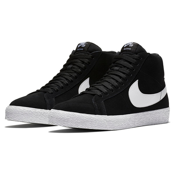 nike sb zoom blazer mid black white