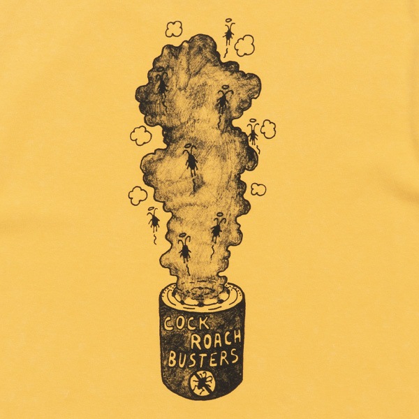 BUTTSTAIN cock roach スケートデッキ ltd40 COCKROACH】G BASTER TEE smokey yellow コックローチ Tシャツ