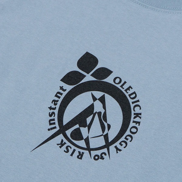 【OLEDICKFOGGY×RISK×INSTANT】LOGO TEE blue インスタント Tシャツ スケートボード スケボー SKATEBOARD