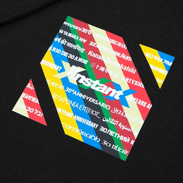 【INSTANT×7STARS】30TH BOX LOGO HOODIE black インスタント パーカー スケートボード スケボー SKATEBOARD
