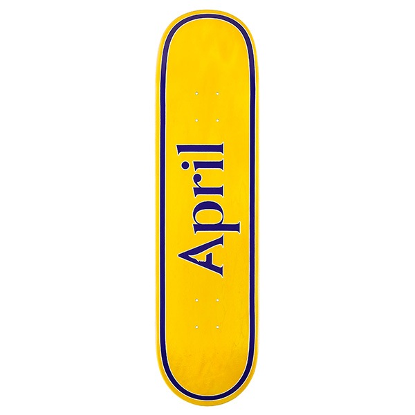 APRIL】OG LOGO YELLOW PURPLE 8.0インチ エイプリル デッキ スケート