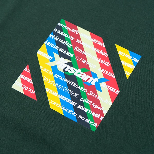 【INSTANT×7STARS】30TH BOX LOGO TEE forest インスタント Tシャツ スケートボード スケボー SKATEBOARD
