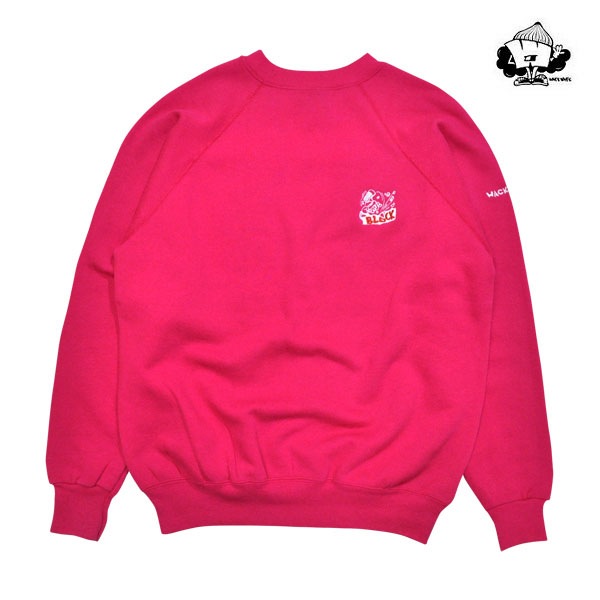 【WACKWACK】BLOCK REMAKE SWEAT pink スケートボード スケボー SKATEBOARD ワックワック スウェット クルーネック