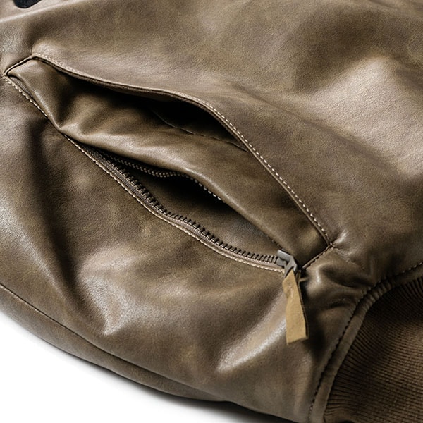 TIGHTBOOTH x SEEDA】ADRENALINE LEATHER DOWN JKT タイトブース