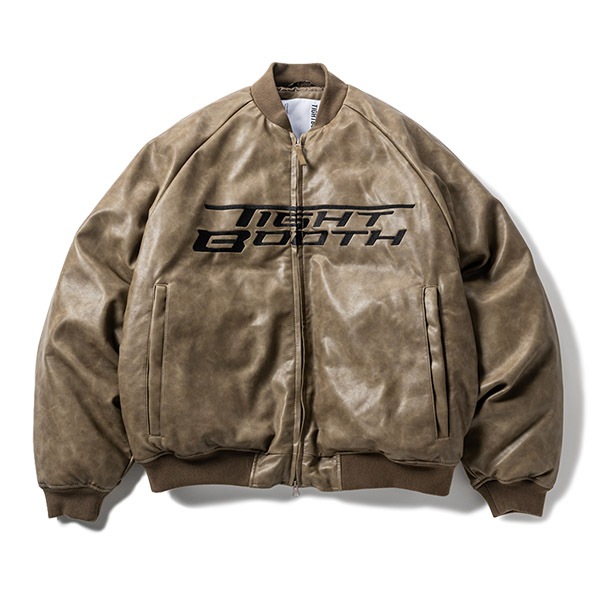 【TIGHTBOOTH x SEEDA】ADRENALINE LEATHER DOWN JKT　タイトブース ジャケット アウター ダウン スケートボード スケボー SKATEBOARD