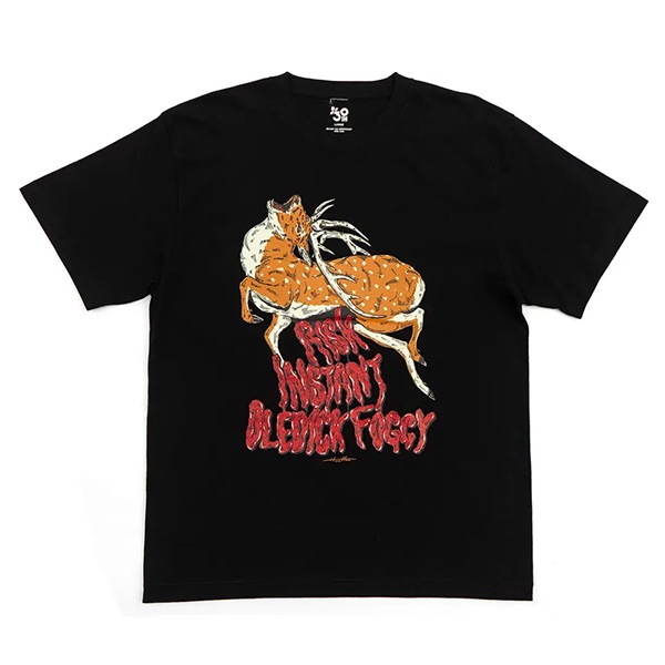 【OLEDICKFOGGY×RISK×INSTANT】MOOSE TEE black インスタント Tシャツ スケートボード スケボー SKATEBOARD