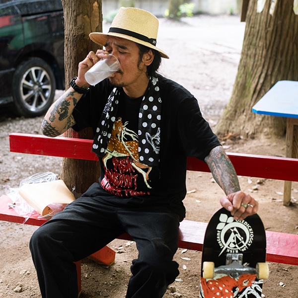 【OLEDICKFOGGY×RISK×INSTANT】MOOSE TEE black インスタント Tシャツ スケートボード スケボー SKATEBOARD