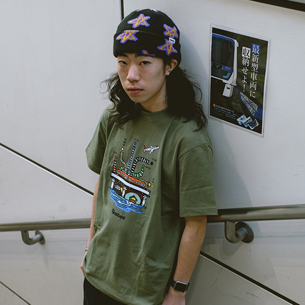 【instant】MAP TEE olive インスタント Tシャツ スケートボード スケボー SKATEBOARD