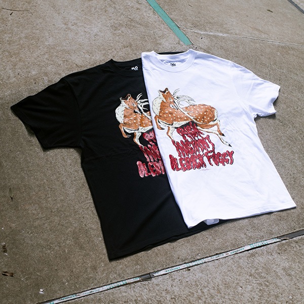 【OLEDICKFOGGY×RISK×INSTANT】MOOSE TEE white インスタント Tシャツ スケートボード スケボー SKATEBOARD