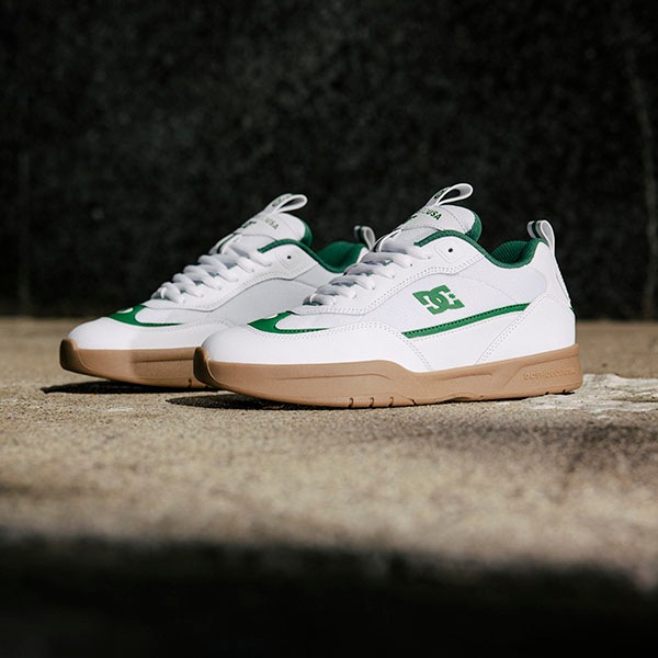 【DC Shoe】 John Shanahan JS2 カラー：white/green/gum (101) 　ディーシー ジョン・シャナハン スケートボード スケボー シューズ 靴 スニーカー SKATEBOARD SHOES