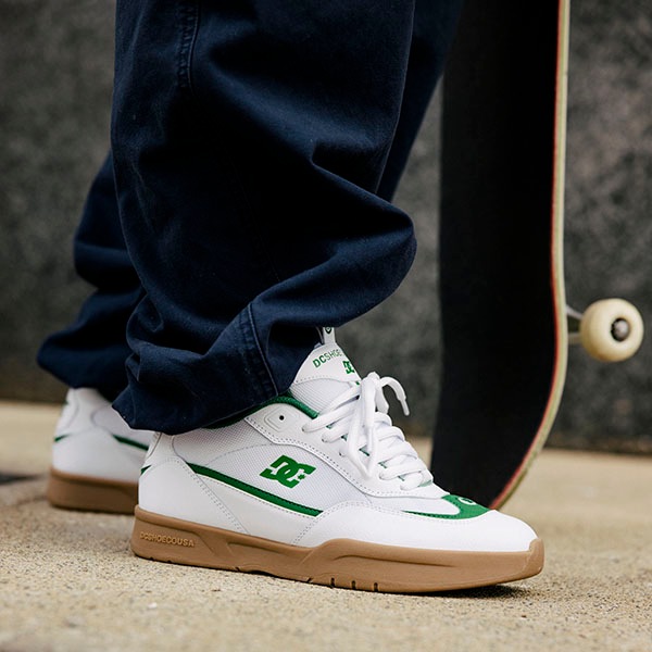 【DC Shoe】 John Shanahan JS2 カラー：white/green/gum (101) 　ディーシー ジョン・シャナハン スケートボード スケボー シューズ 靴 スニーカー SKATEBOARD SHOES