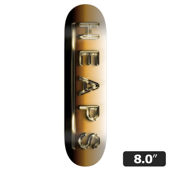 【HEAPS】METAL GOLD 8.0インチ　ヒープス スケートボード スケボー デッキ SKATEBOARD DECK