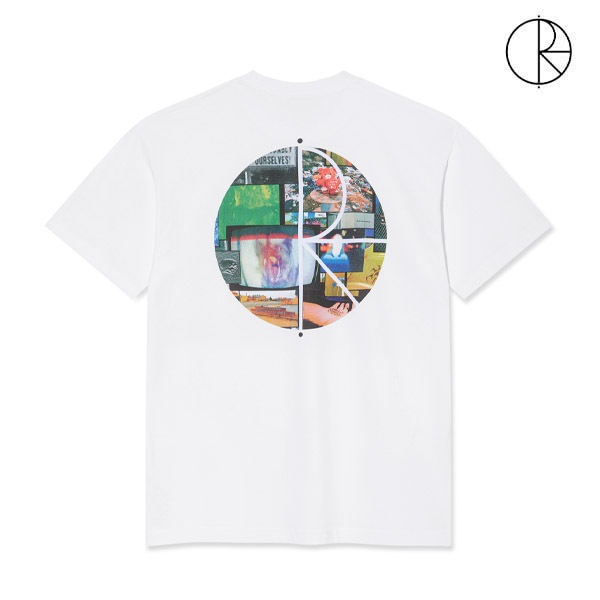 【POLAR】FILL LOGO TEE OURSELVES COLLAGE white　ポーラー Tシャツ 半袖 スケートボード スケボー SKATEBOARD