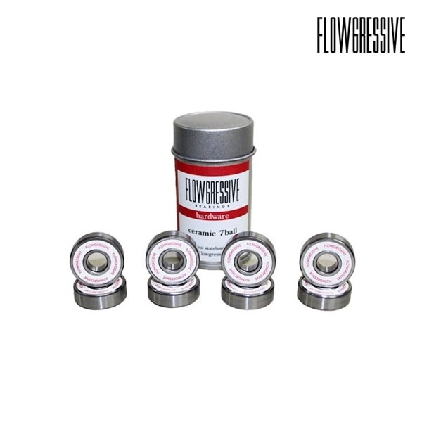 【FLOWGRESSIVE】CERAMIC BEARING TEAM WHITE フローグレッシブ ベアリング パーツ スケボー SKATEBOARD