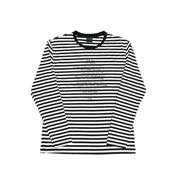 【Maison Shake Junzi】POEM STRIPED LONG SLEEVE T SHIRTS black メゾンシェイクジュンジ ロンティー 長袖 スケートボード スケボー SKATEBOARD
