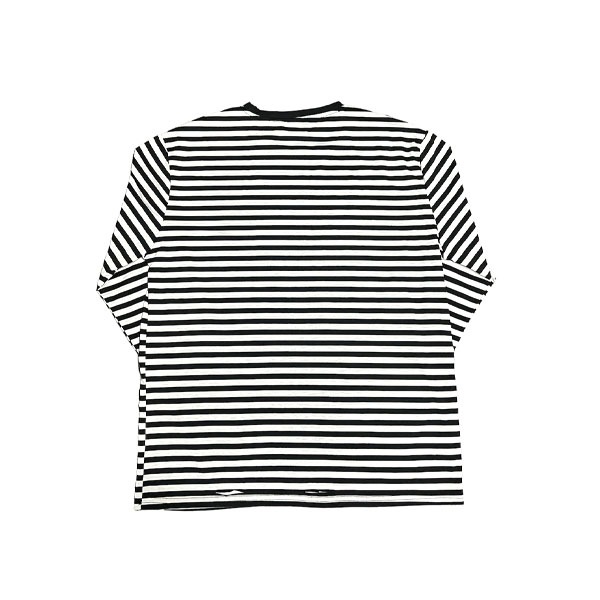 【Maison Shake Junzi】POEM STRIPED LONG SLEEVE T SHIRTS black メゾンシェイクジュンジ ロンティー 長袖 スケートボード スケボー SKATEBOARD