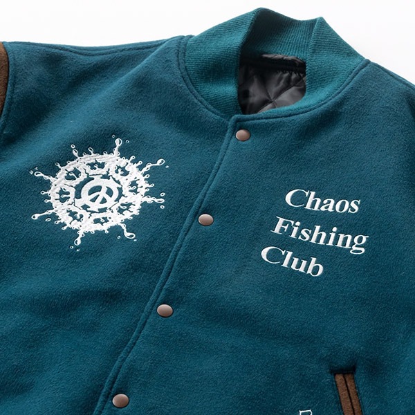 【Chaos Fishing Club】STADIUM TEAM JACKET black カオスフィッシングクラブ ジャケット スケートボード スケボー SKATEBOARD