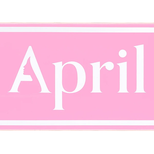 APRIL】OG LOGO WHITE PINK 8.0インチ エイプリル デッキ スケート