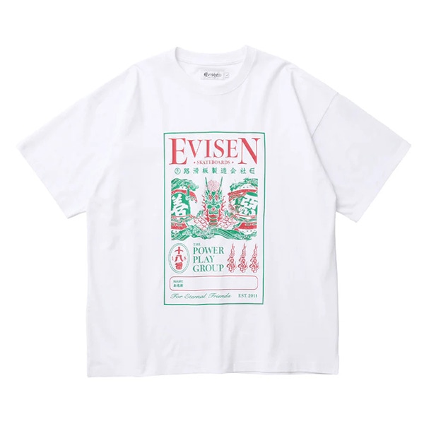 Evisen】DRAGON LABEL TEE エビセン Tシャツ スケートボード スケボー