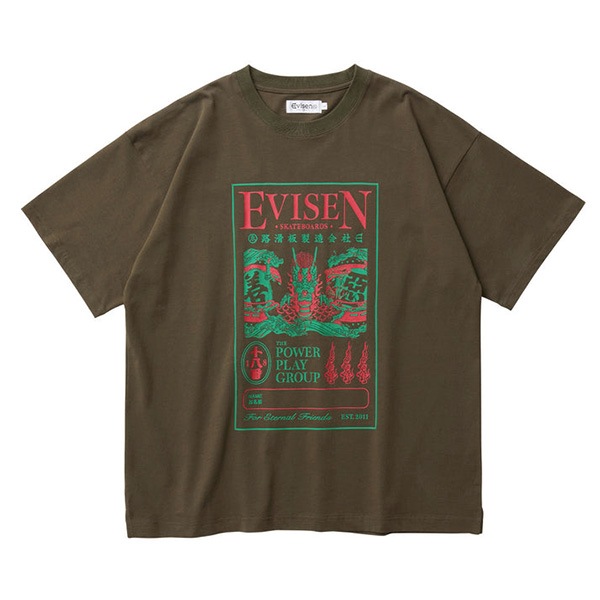 【Evisen】DRAGON LABEL TEE　エビセン Tシャツ スケートボード スケボー SKATEBOARD