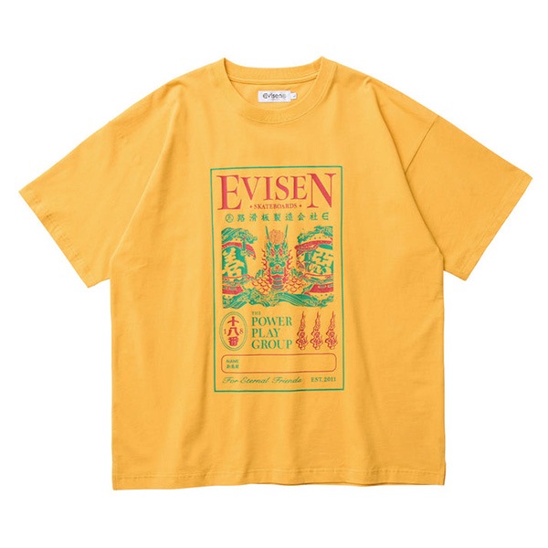 【Evisen】DRAGON LABEL TEE　エビセン Tシャツ スケートボード スケボー SKATEBOARD