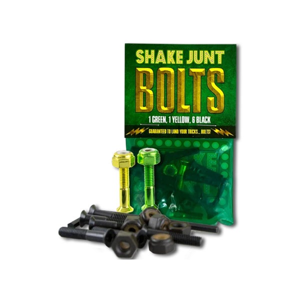 【SHAKE JUNT】BOLTS 1GREEN 1YELLOW ALLEN スケートボード スケボー SKATEBOARD