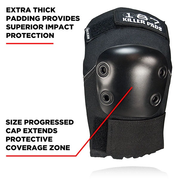 【187 KILLER PADS】PRO ELBOW PADS black プロテクター 肘 膝 キッズ 子供 スケートボード スケボー SKATEBOARD