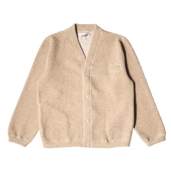 RUTSUBO】ANGOLA PILE CARDIGAN beige ルツボ カーディガン セーター  
