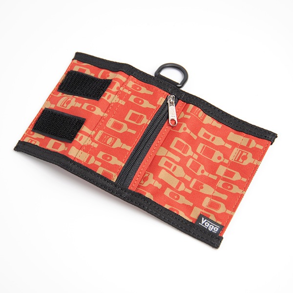 【VAGA】NANO WALLET bottles(burgundy)/ bottles(navy) /concrete wave(gray) バガ スケートボード 財布 ウォレット SKATEBOARD