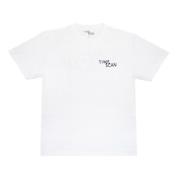 【TIME SCAN】LOGO TEE white タイムスキャン Tシャツ スケートボード スケボー SKATEBOARD