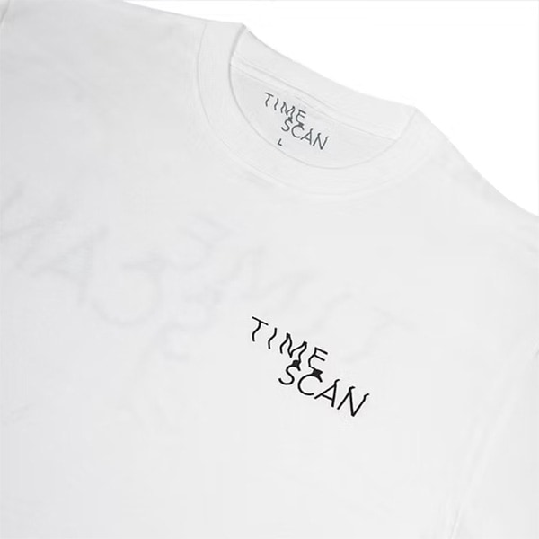 【TIME SCAN】LOGO TEE white タイムスキャン Tシャツ スケートボード スケボー SKATEBOARD