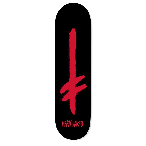 【DEATHWISH】TEAM GANG SPRAY BLK/RED 8.0インチ デスウィッシュ デッキ スケートボード スケボー SKATEBOARD DECK