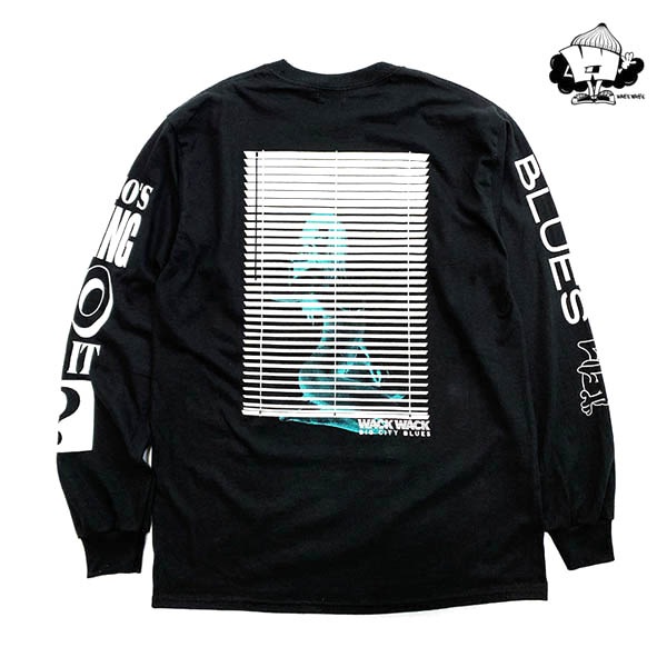 【WACKWACK】BIG CITY BLUES L/S Tee black ワックワック 長袖 スケートボード スケボー SKATEBOARD