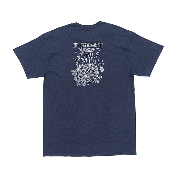 【INSTANT×7STARS】30TH 宝船 POCKET TEE navy インスタント Tシャツ スケートボード スケボー SKATEBOARD